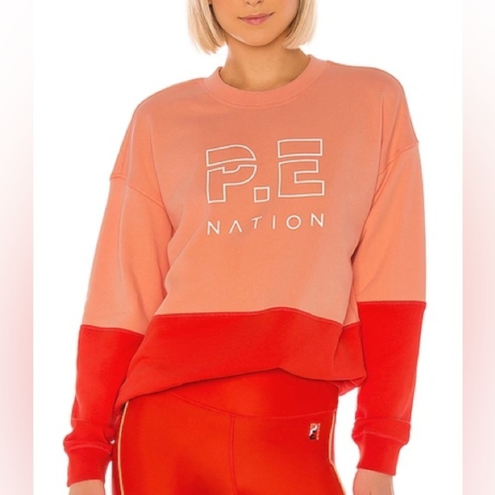 P.E Nation Money Shot Logo Colorblock Sweatshirt